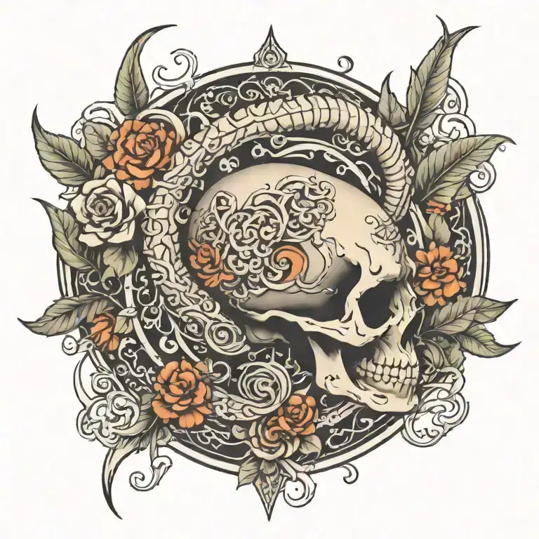 spinal tattoo design idea