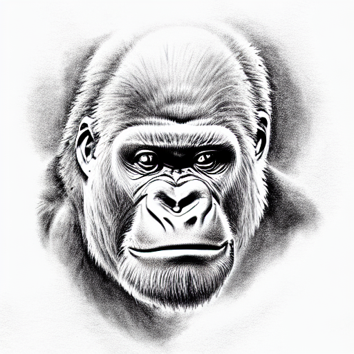 American Traditional Gorilla Head Outline Tattoo T-Shirt : Amazon.com.au:  Clothing, Shoes & Accessories