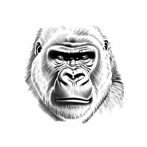 Black Angry Gorilla Face Tattoo Logo Stock Vector (Royalty Free) 2018293097  | Shutterstock