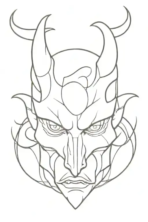 demon tattoo design idea