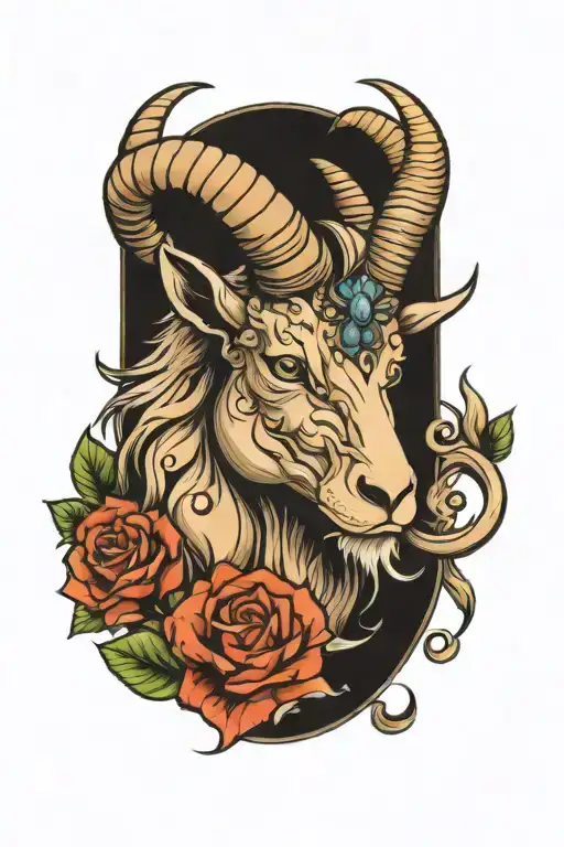 capricorn tattoo design idea