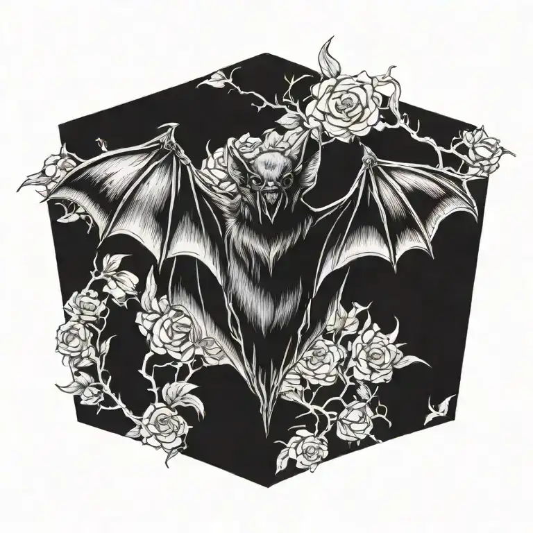 bat tattoo design idea