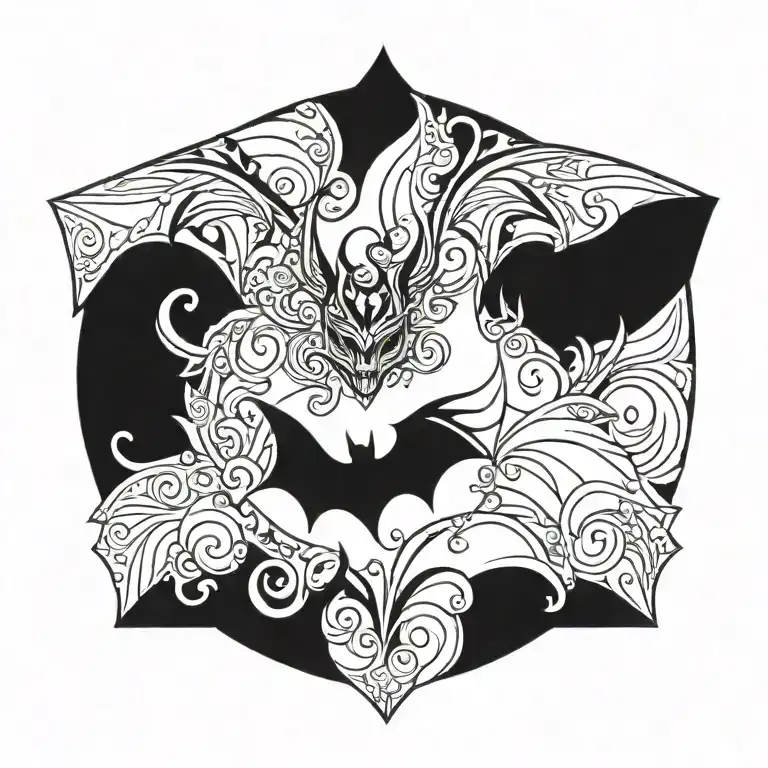 bat tattoo design idea