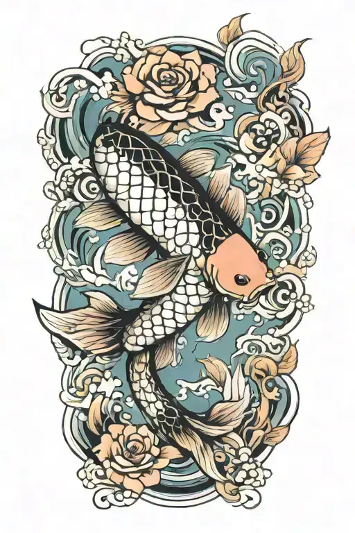 koi-fish tattoo design idea