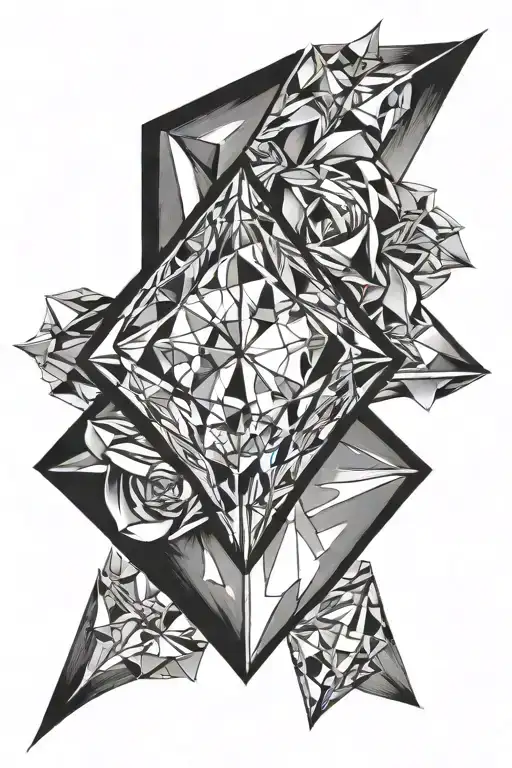 diamond tattoo design idea