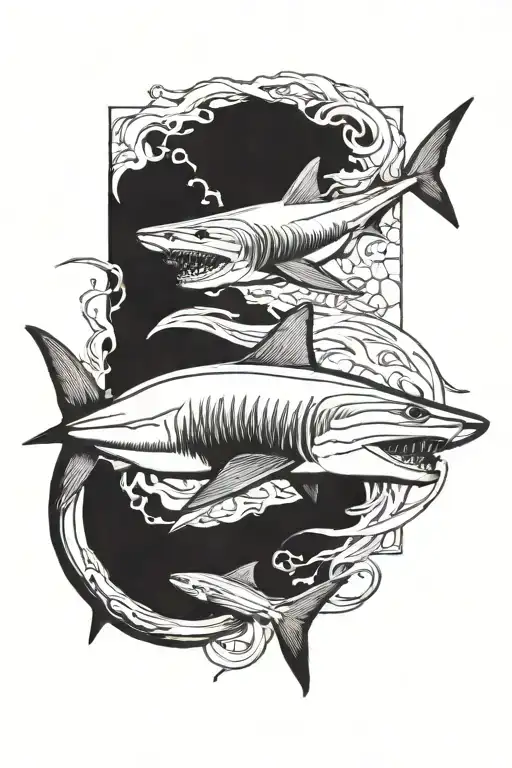 shark tattoo design idea