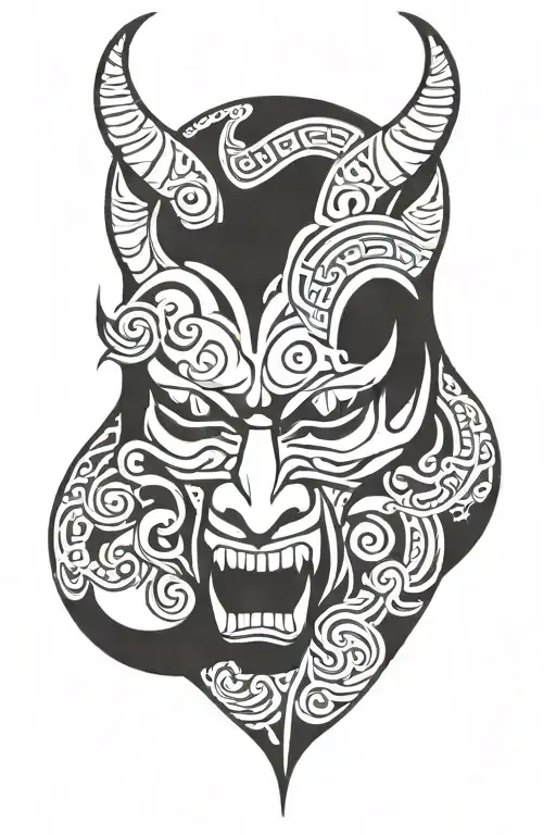 demon tattoo design idea