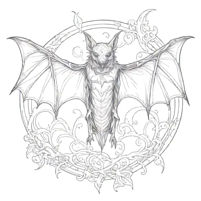 bat tattoo design idea