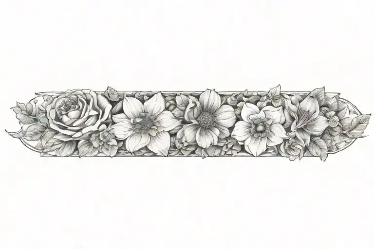 floral tattoo design idea