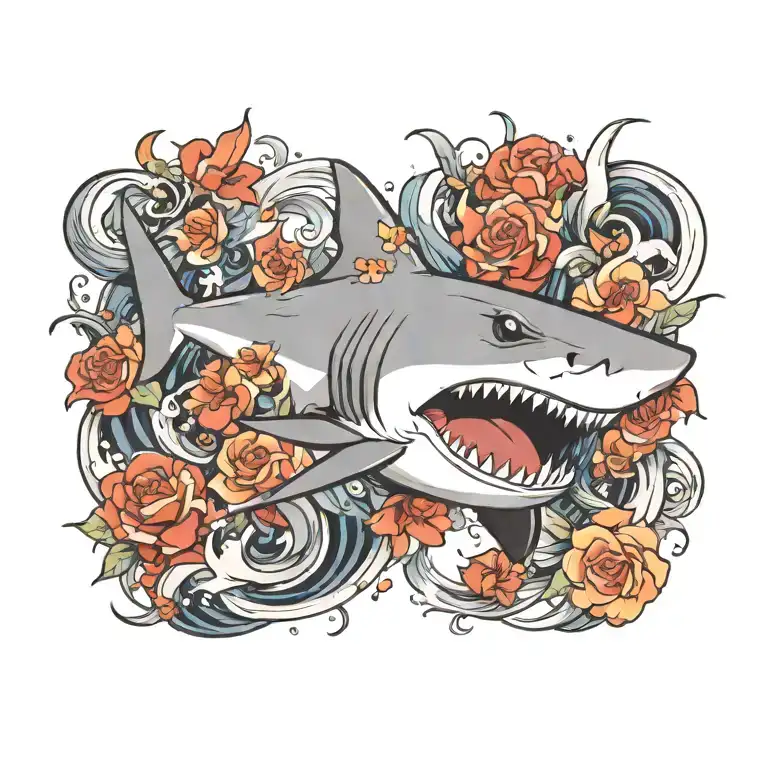 shark tattoo design idea