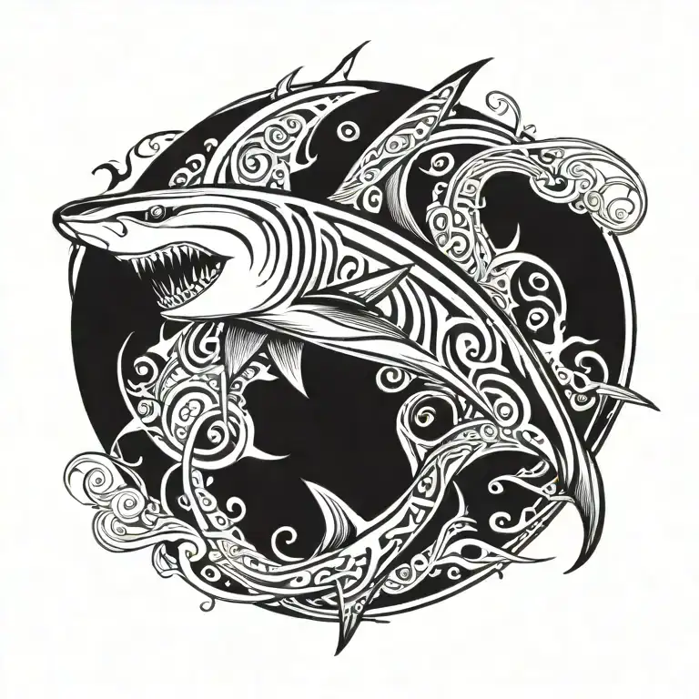 shark tattoo design idea