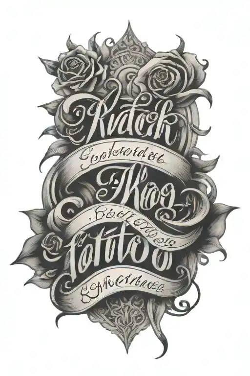 script tattoo design idea