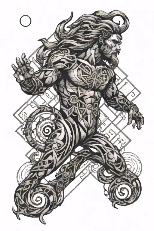 aquarius tattoo design idea