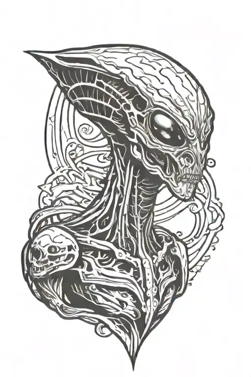 alien tattoo design idea