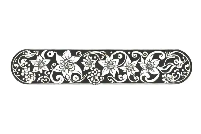 floral tattoo design idea