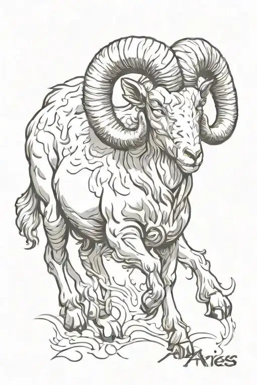 aries tattoo design idea