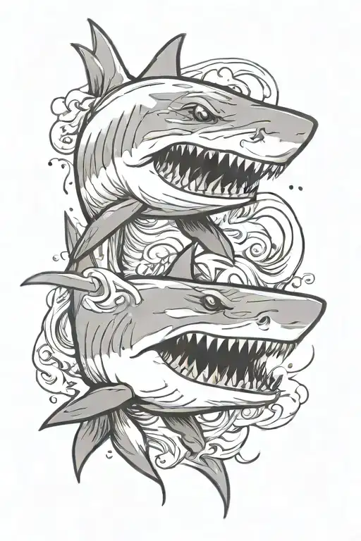 shark tattoo design idea