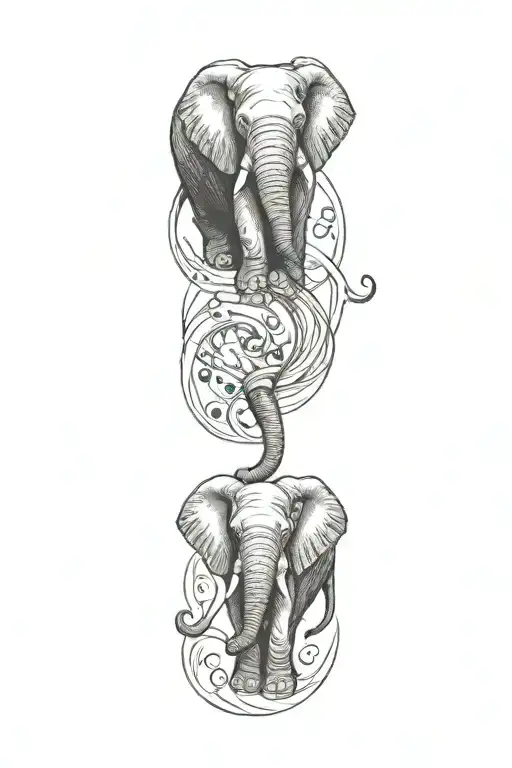 elephant tattoo design idea