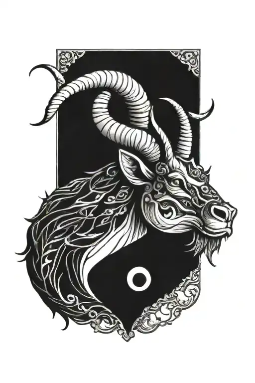 capricorn tattoo design idea