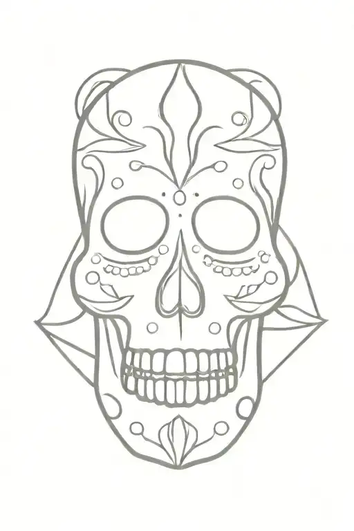 sugar-skull tattoo design idea