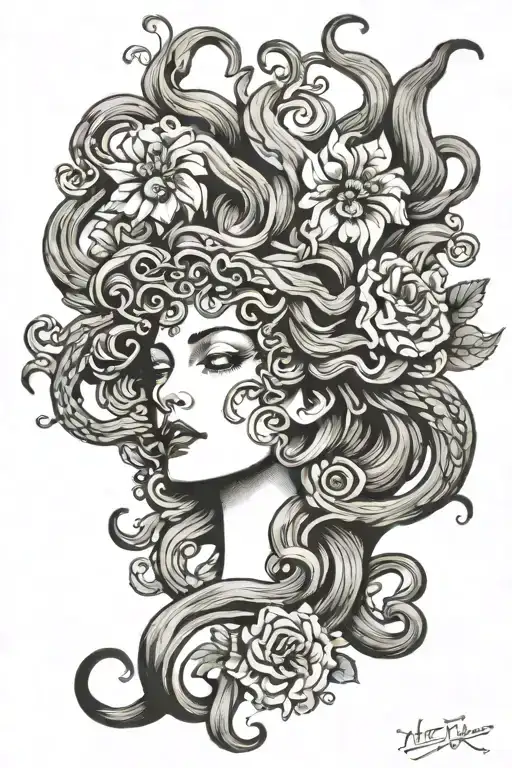 medusa tattoo design idea