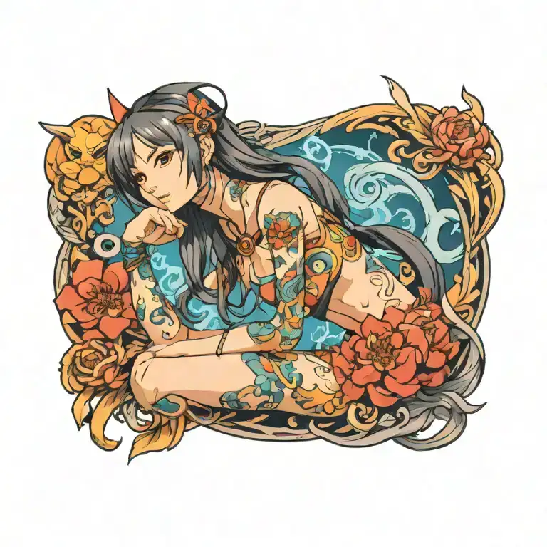 female tattoo design idea