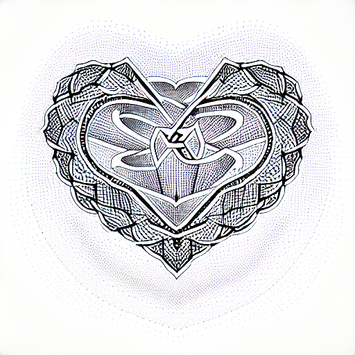 Heart tattoo design idea