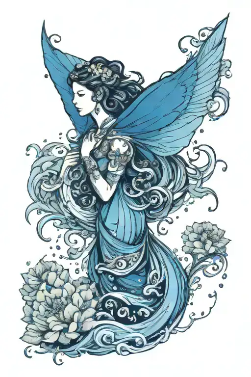 Goddess of Rain tattoo design idea