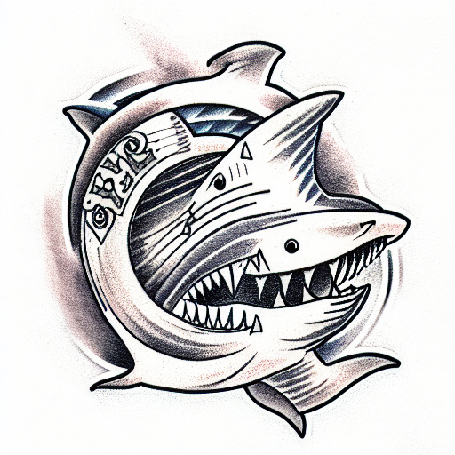 NeoTraditional Shark tattoo men at theYoucom