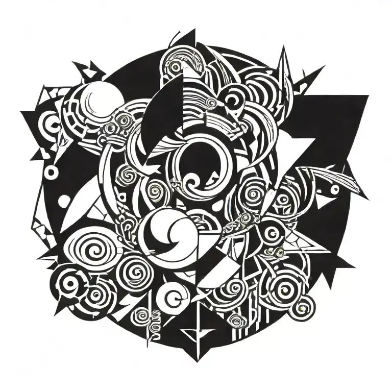 abstract tattoo design idea