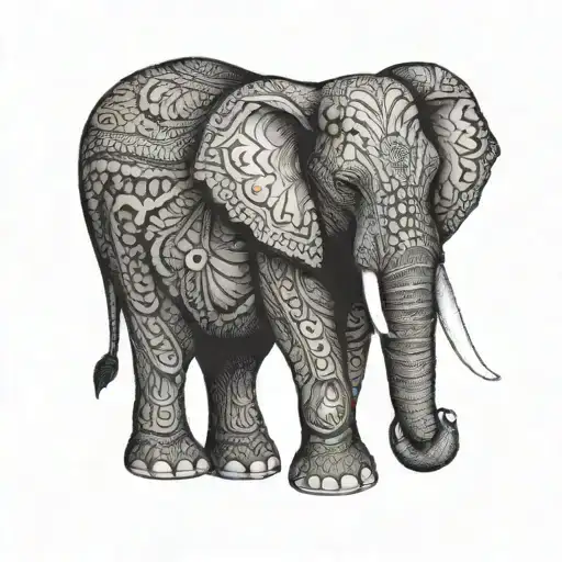 elephant tattoo design idea