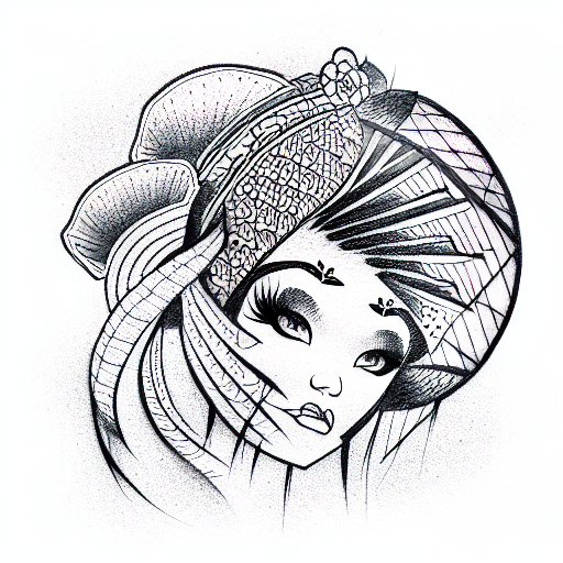 Geisha tattoo design idea
