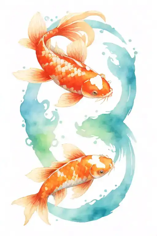 koi-fish tattoo design idea