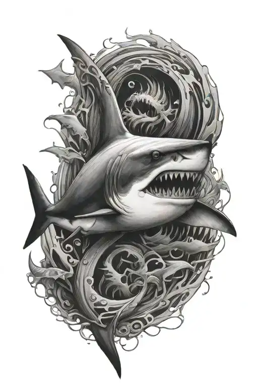shark tattoo design idea