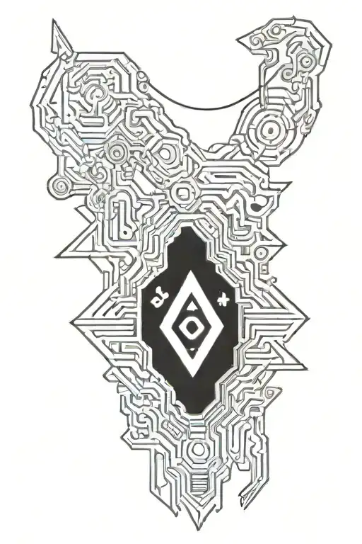 necklace tattoo design idea
