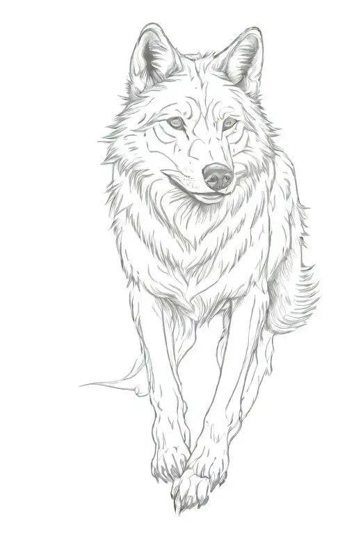 wolf tattoo design idea