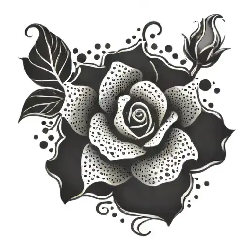 A rose flamenco dancer tattoo design idea