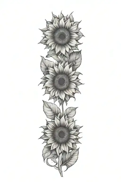 sunflower tattoo design idea