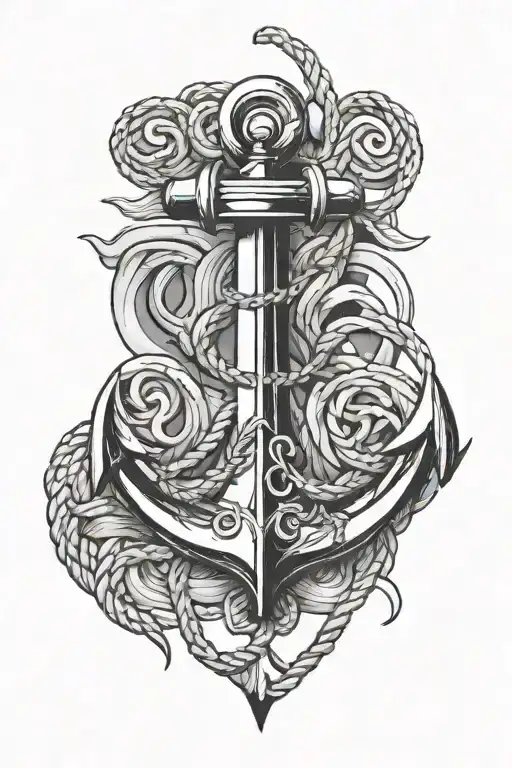 anchor tattoo design idea