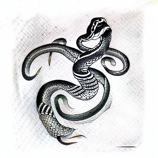 Outline Snake Vector Flower Japanese Tattoo Stock Vector Royalty Free  1148251985  Shutterstock