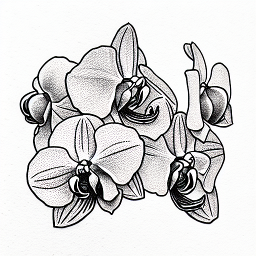 Orchid tattoo design idea