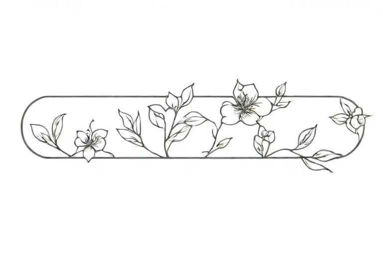 floral tattoo design idea