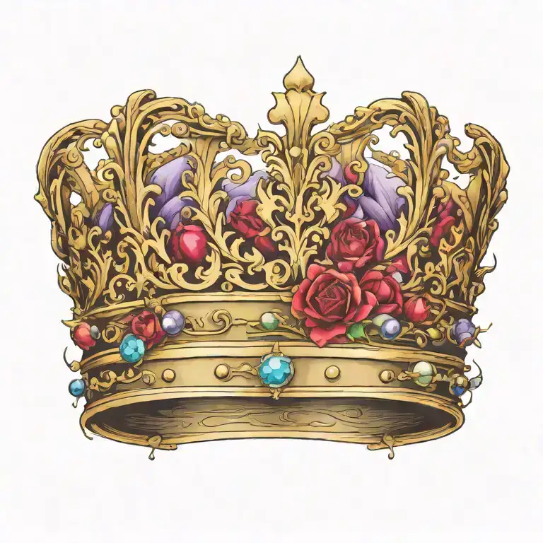 crown tattoo design idea