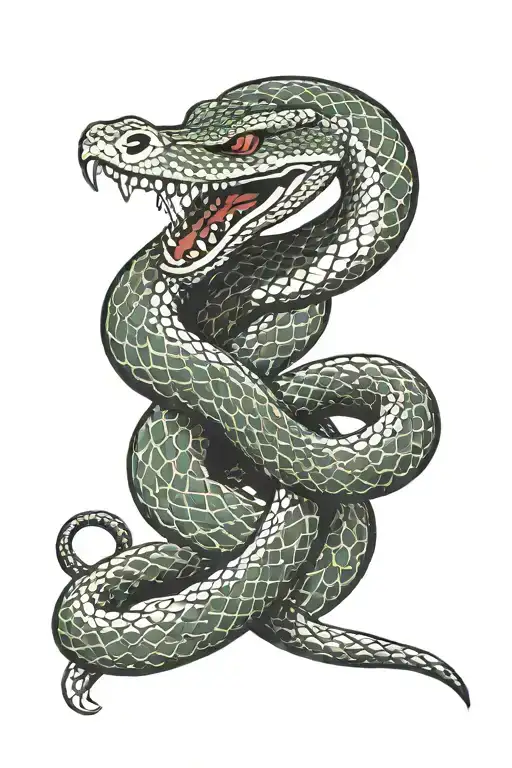 snake tattoo design idea