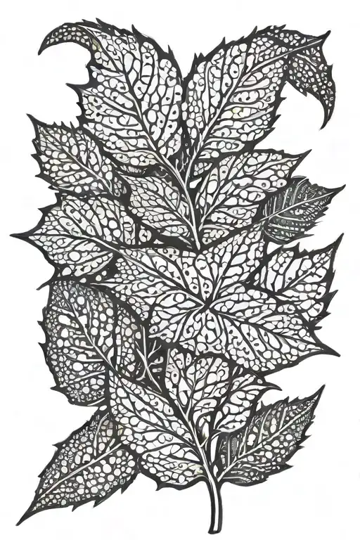 leaf tattoo design idea