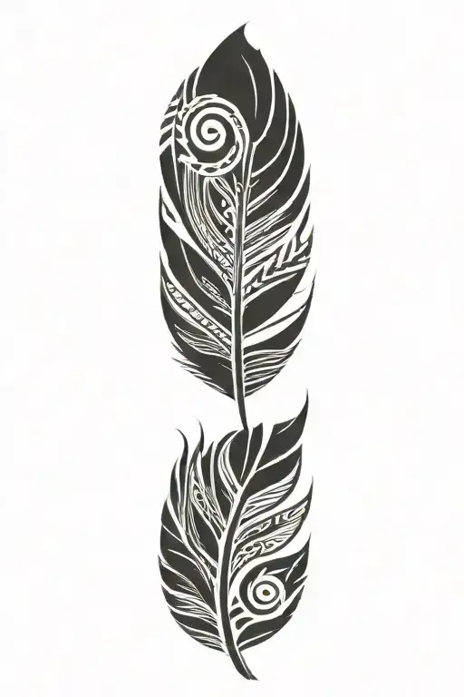 feather tattoo design idea
