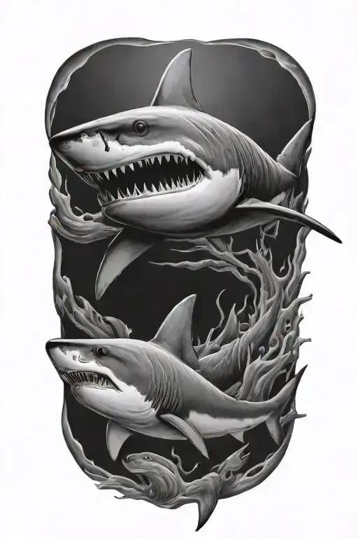 shark tattoo design idea