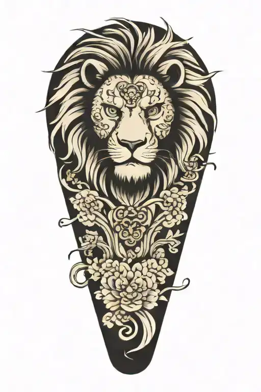 lion tattoo design idea