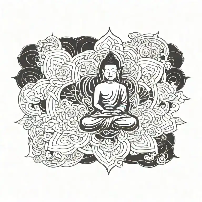 buddhist tattoo design idea