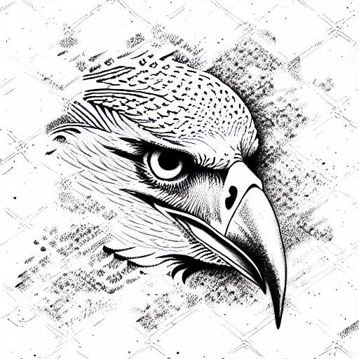 Premium Vector  A black and white eagle tattoo design
